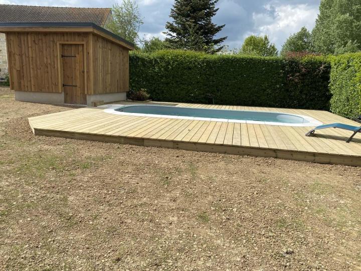 Plantation, Terrasses, abris bois